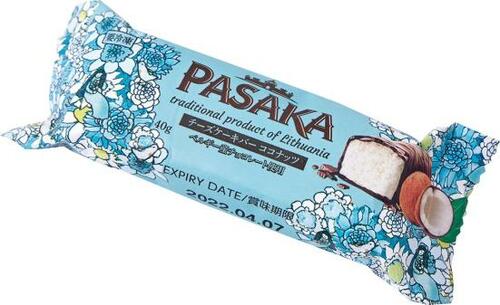 ココナッツ系南国テイスト 神戸物産「PASAKA チーズケーキバー ココナッツ」 イメージ