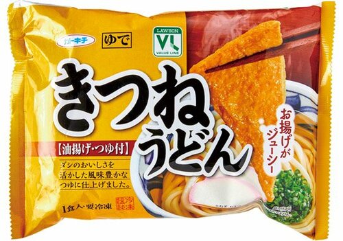 ローソンストア100:きつねうどん:冷凍麺