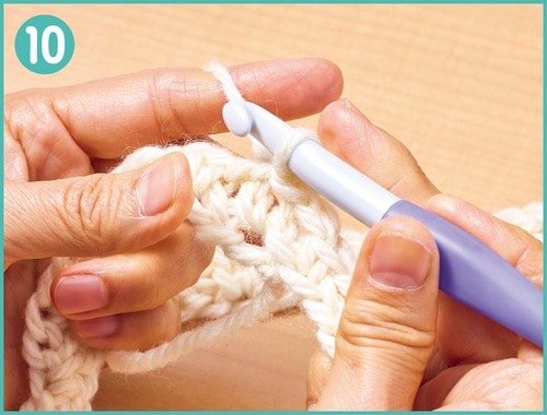 「かのこ編み風スヌード」の編み方 イメージ10