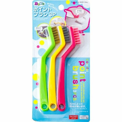 ダイソー:ポイント ブラシ 3P:掃除ブラシ