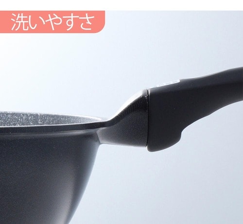 ニトリ「超軽量 超深型 24cm フライパン」の取手部分
