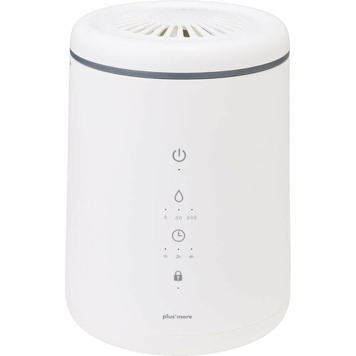 寝室用加湿器おすすめ plus more 倒れてもこぼれにくいスチーム式加湿器 PBAHF005 イメージ