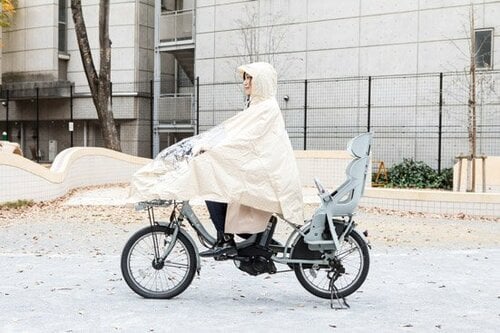 マルト:自転車屋さんのポンチョ 水玉窓付:レインコート