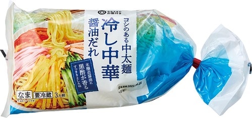 みなさまのお墨付き「コシのある中太麺冷し中華 醤油だれ」 イメージ