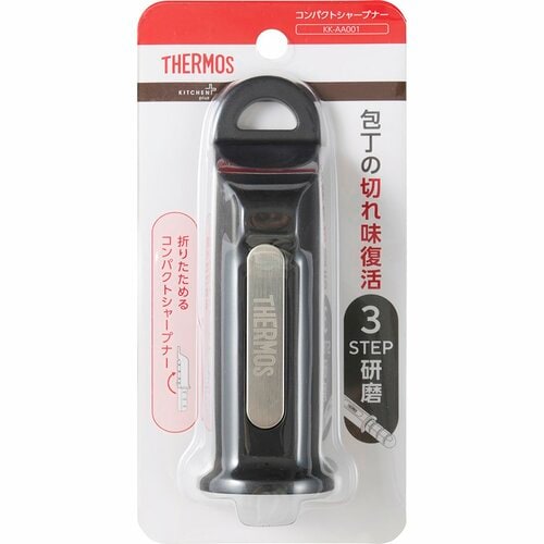包丁研ぎ器・シャープナーおすすめ サーモス コンパクトシャープナー ブラック イメージ3