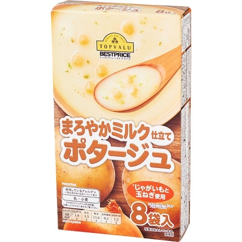 インスタントスープおすすめ トップバリュ まろやかミルク仕立て ポタージュ イメージ1