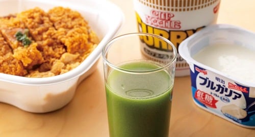 コンビニ飯に1品青汁をプラスしよう 青汁おすすめ イメージ