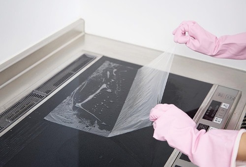 2:5分たったらはがしてラップでこする イメージ