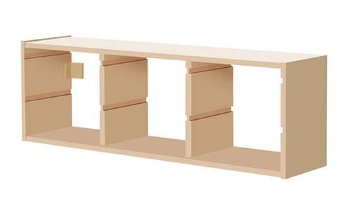 イケア(IKEA) TROFAST(トロファスト):ウォール収納 パイン材 ライトホワイトステインパイン:収納