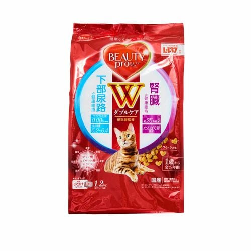 下部尿路ケア・キャットフードおすすめ 日本ペットフード ビューティープロ キャット Wケア 下部尿路・腎臓の健康 イメージ