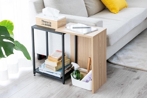 ソファまわりの収納にぴったりなサイドテーブルが気になる！ サイドテーブルおすすめ イメージ
