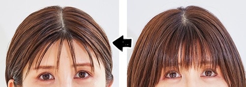 切らなくても流行の薄めバングが作れる イメージ