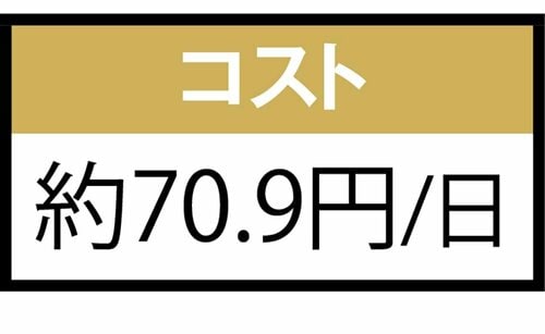 コスト：1日約71円とやや高め イチョウ葉エキスサプリおすすめ イメージ
