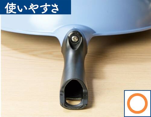 使いやすさ：取っ手の空洞が洗いにくい ガス火専用フライパンおすすめ イメージ