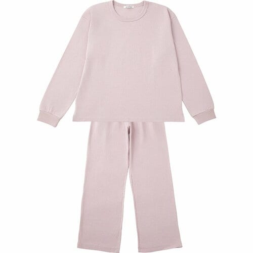 レディースパジャマおすすめ エメフィール 身生地綿100% 腹巻付き 長袖 上下セット イメージ1