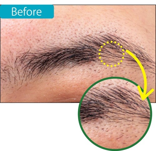 【仕上がり】1本1本線を描きスキマを埋められる メンズアイブロウおすすめ イメージ