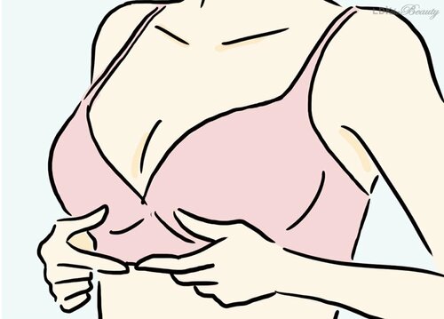 ステップ1：バージスラインに合わせる ナイトブラおすすめ イメージ