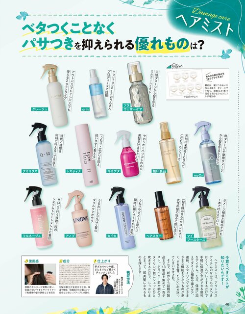 ヘアミストのテスト方法 ヘアミストおすすめ イメージ
