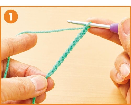 「長編み」の編み方 イメージ