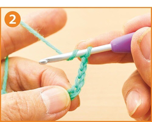 「長編み」の編み方 イメージ2