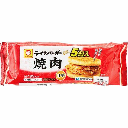 冷凍おにぎりおすすめ 東洋水産 マルちゃん ライスバーガー 焼肉 5個パック イメージ1