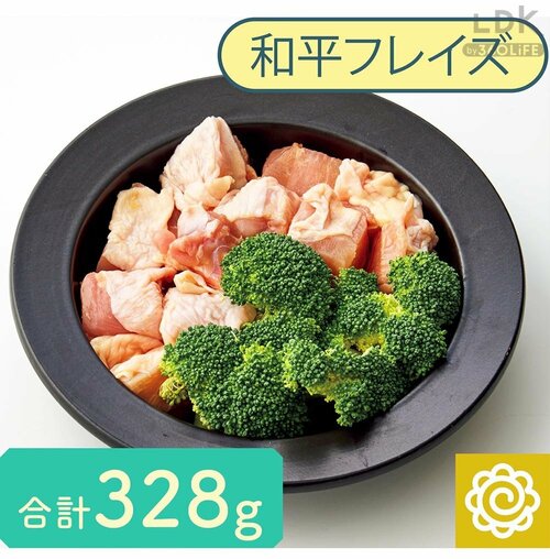 鶏250g、ブロッコリー78gが同時調理できた レンジ調理皿おすすめ イメージ