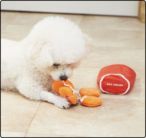 ちょうどいい難易度のうえ遊んでいる姿もコミカル 犬用おもちゃおすすめ イメージ