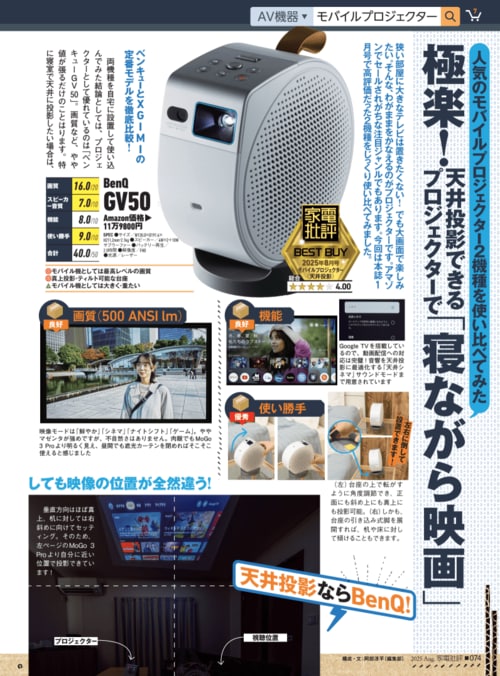 極楽！天井投影ができるプロジェクターで「寝ながら映画」 モバイルプロジェクターおすすめ イメージ