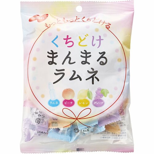 ラムネ菓子おすすめ ノーベル製菓 くちどけまんまるラムネ 4種アソート イメージ