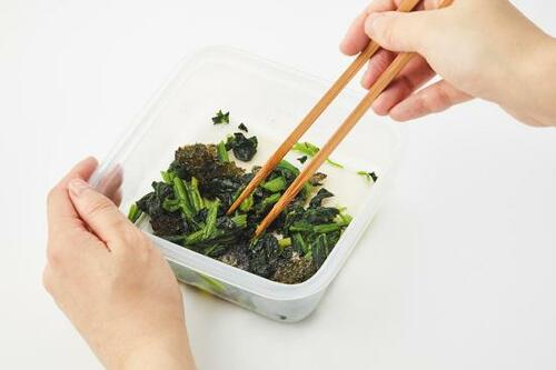 レシピ2:冷凍ほうれん草ののり和え