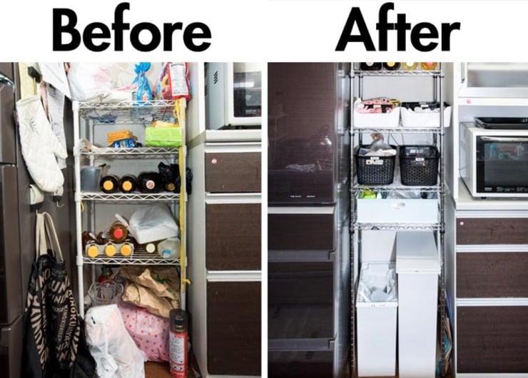 【キッチンお片付け】ゴチャゴチャでイヤ～。それ「下段にゴミ箱」で解決できます