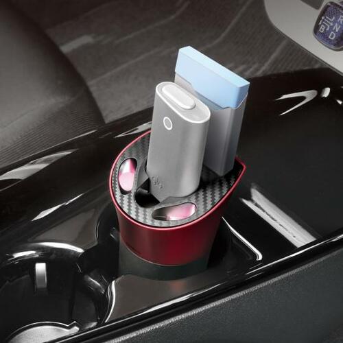 高級感のあるメタリック塗装 「glo専用ホルダー カーボン調」 イメージ