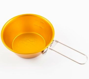 シェラカップおすすめ スケーター アルミ シェラカップ 折りたたみハンドル 目盛付 300ml イエロー ASC1-A イメージ