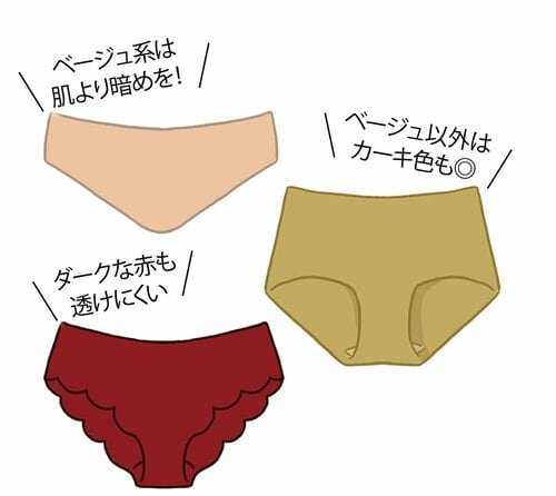 3:色で選ぶ シームレスショーツおすすめ イメージ