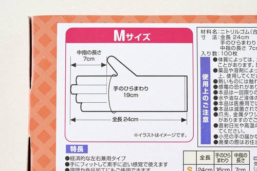 選び方3:サイズが自分の手に合っているか 使い捨てゴム手袋おすすめ イメージ