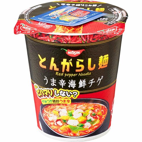 カップラーメンおすすめ 日清食品 日清のとんがらし麺 うま辛海鮮チゲ イメージ1