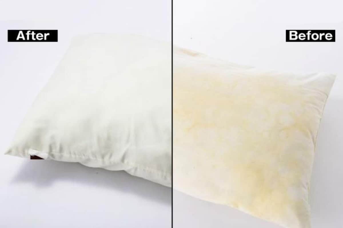 使い古し枕シミ付き 使い古し枕シミ付き