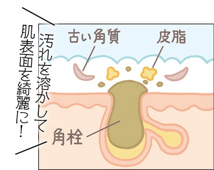 ポイント3:角栓ができやすい人は酵素洗顔料がおすすめ! 酵素洗顔おすすめ イメージ