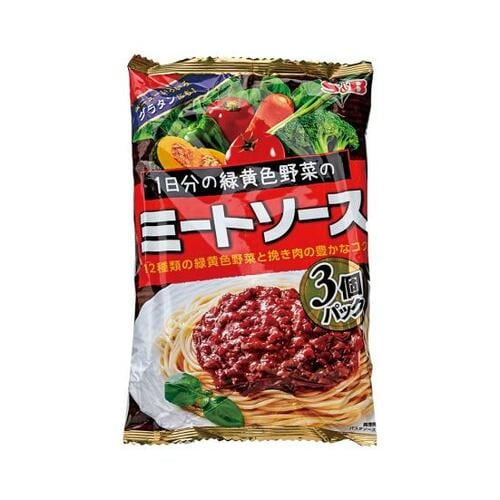 39位: S&B1日分の緑黄色野菜焦げのような雑味あり ミートソースのレトルトパスタソースおすすめ イメージ