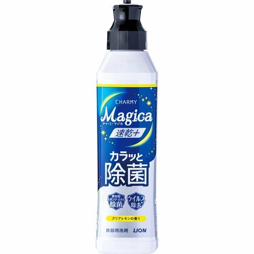 食器用洗剤おすすめ ライオン チャーミー マジカ 速乾+ カラッと除菌 クリアレモンの香り イメージ1