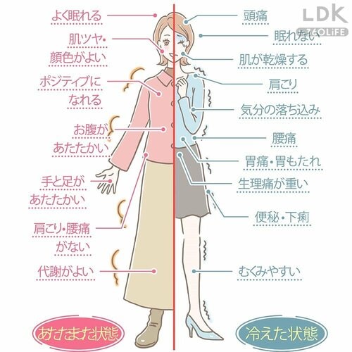 冷えからさまざまな不調が出てくることも 女性用腹巻おすすめ イメージ