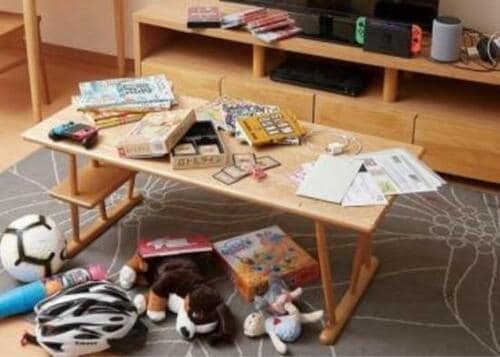 散らかったリビングは収納アイテムですっきり解決！ イメージ