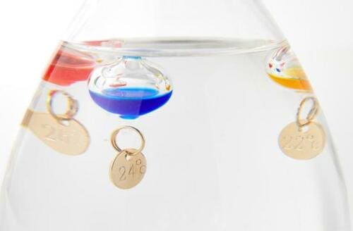 カラフルで楽しい！ しずく型ガリレオ温度計 イメージ2