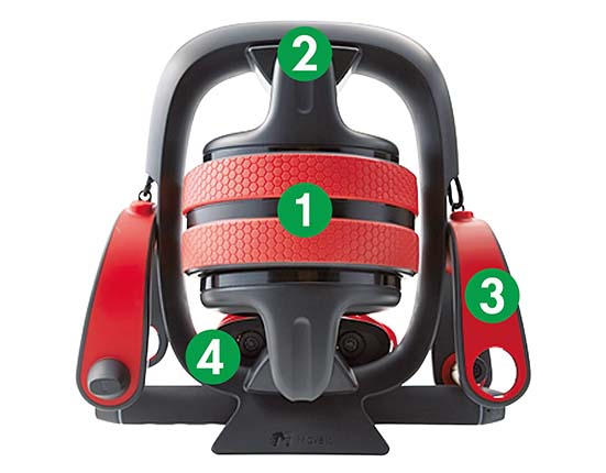 4つのトレーニング器具で総合的なトレーニングが自宅で行えます