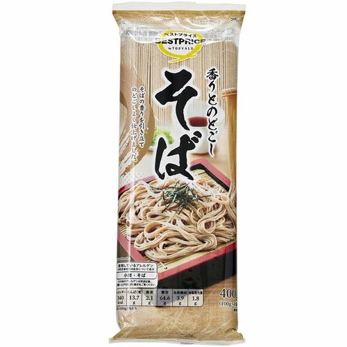 乾麺蕎麦おすすめ トップバリュ 香りとのどごしそば イメージ