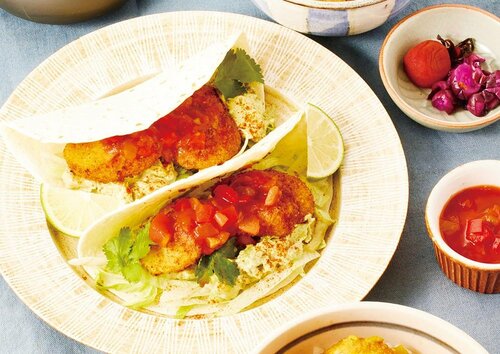 活用レシピ2:チキンカツタコス イメージ