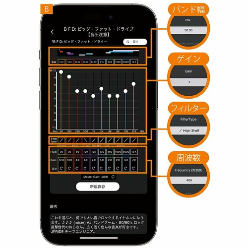 イコライザーの2つの種類とは？ JPRiDE「model i ANC」おすすめ イメージ