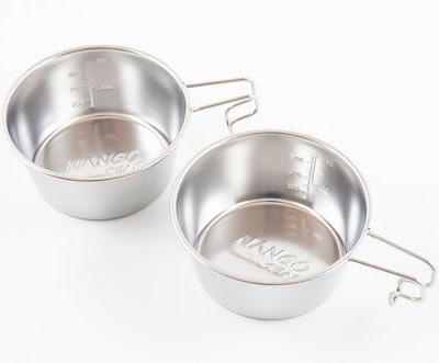 シェラカップおすすめ NANGOGEAR シェラカップ 深型 450 2pcs 18-8ステンレス製 イメージ1