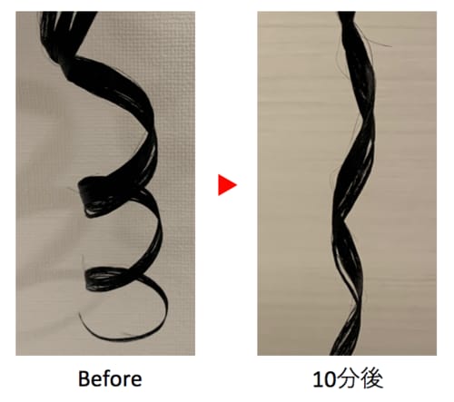 テスト2:キープ力 ヘアアイロンスタイリング剤おすすめ イメージ