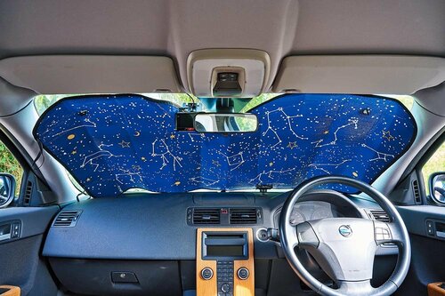 車用サンシェードおすすめ ダイソー  デザインアルミサンシェード スタンダードサイズ イメージ2